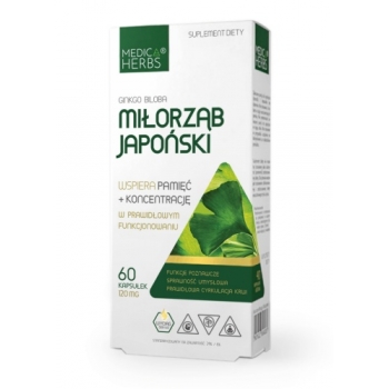 Miłorząb japoński Ginkgo Biloba60kaps Medica Herbs
